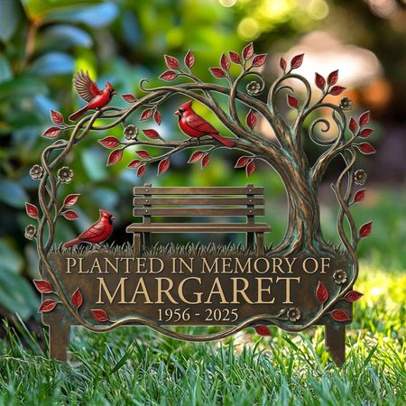 Memorial Stake Cardinal Remembrance Gift - Personalized Garden Stake