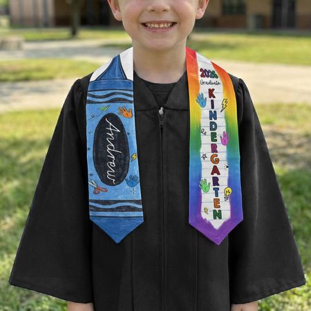 Kid Pencil Graduation Custom Name - Personalized Graduation Stole