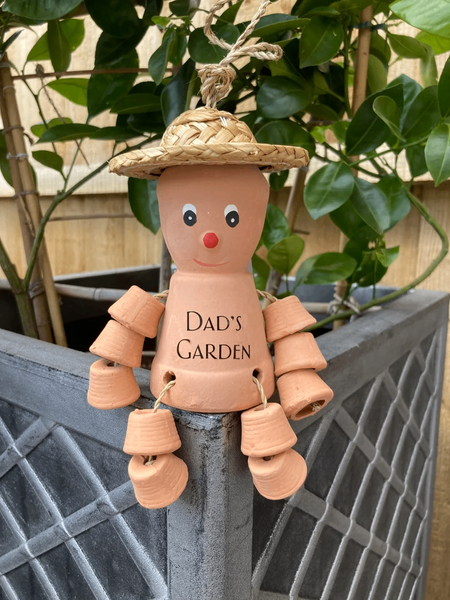 Personalized Terracotta Pot Man Garden Ornament