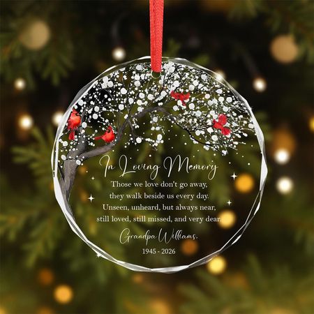 Personalized Parent Memorial Christmas Ornament - Gift For Sympathy & Remembrance
