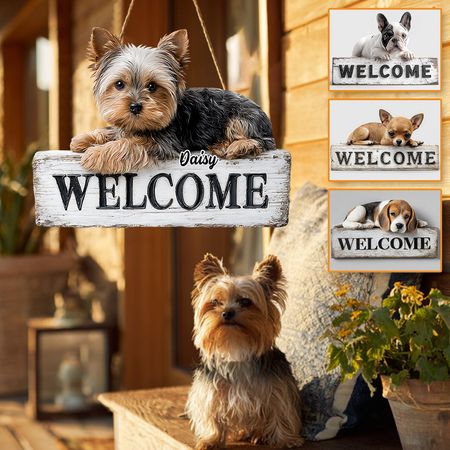 Love My Dog - Personalized Dog Custom Shaped Wood Sign