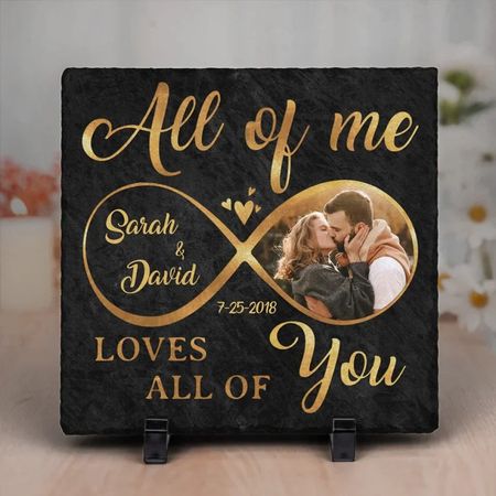 You stole my heart, but I'll let you keep it - Customised square stone base for couples - Gifts for married couples, anniversary gifts