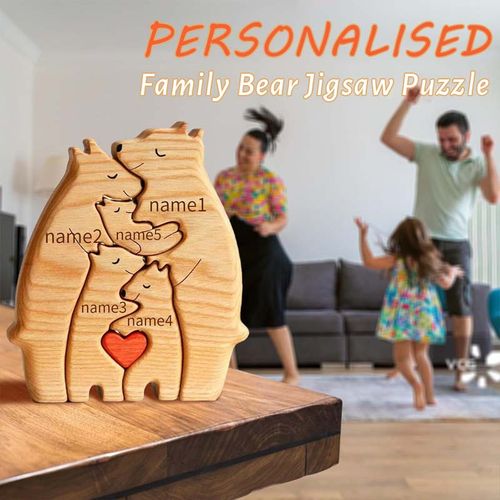 Custom Personalized Family Bear Jigsaw Puzzle
