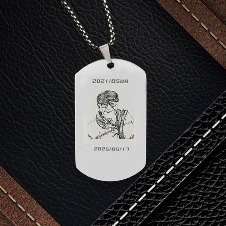 Custom Stainless Steel Hip-Hop Photo Necklace