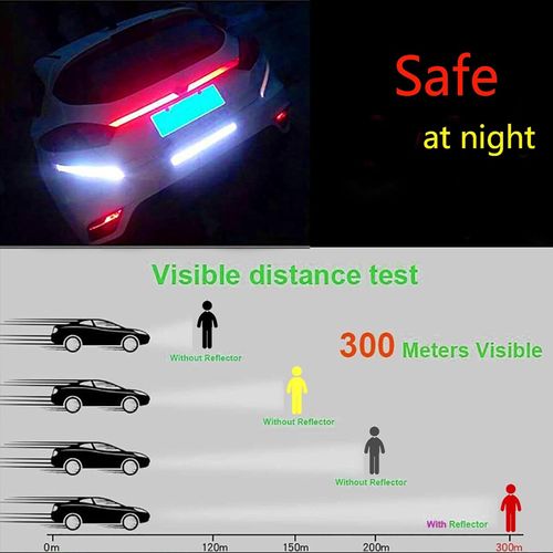 5 Pack Reflective Tape Outdoor Safety Warning Lighting Sticker Waterproof Bike Reflector Tape for Bicycle Bike Car Motorcycle DIY Rim Decoration (5 Color)