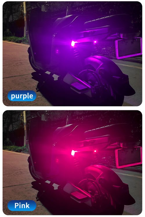 4-Piece Led Anti-Collision Lights with Remote Control, Multi-Color Warning Signal Lights for Motorcycles, PVC Circuit Board