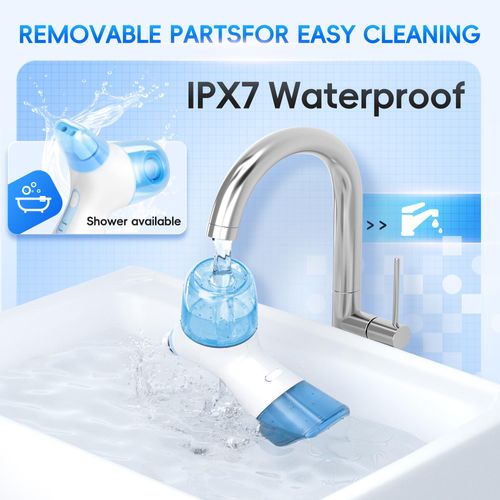 Nasal Irrigation System, Electric Sinus Rinse Machine with 30 Salt Packets, Dual Water Tank Self-Cleaning and Automatic Waste Collection, Nasal Washer for Congestion & Sinus Care