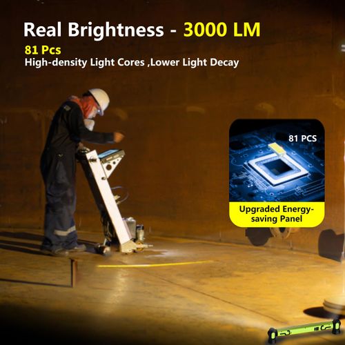 Under Hood Work Light Bar, 3000LM LED Magnetic Light Bar with Hooks, 5200mAh Cordless Rechargeable Hood Light Fathers Day Dad Gifts for Men/Mechanic/Car Repairing/Garage-Gree