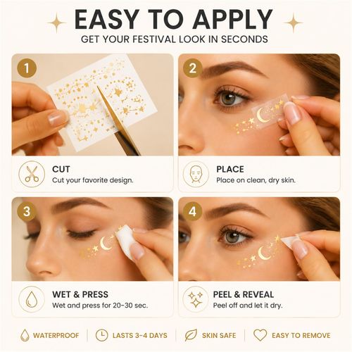 30 Sheets Gold Glitter Freckles Face Tattoo Sparkle Face Makeup Patches Metallic Face Tattoo Sticker Temporary Transfer Tattoo Parties Decor for Halloween Christmas Women Makeup Dancer Costume