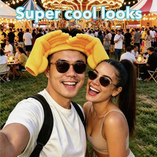 Hands Free Hand Shade Hat, Adjustable Funny Sun Visor Hat for Beach Travel Outdoor Activities & Photos