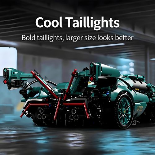 1:14 Scale Super Sports Car Building Blocks Set,  Compatible with LEGO Technic, Racing Car Model Kit with Opening Doors, Collectible STEM Building Toy for Teens & Adults
