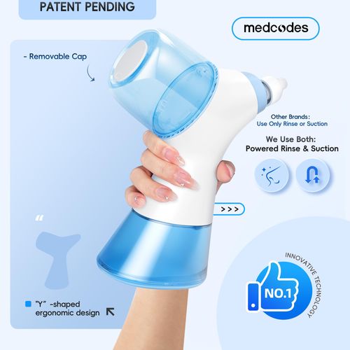 Nasal Irrigation System, Electric Sinus Rinse Machine with 30 Salt Packets, Dual Water Tank Self-Cleaning and Automatic Waste Collection, Nasal Washer for Congestion & Sinus Care