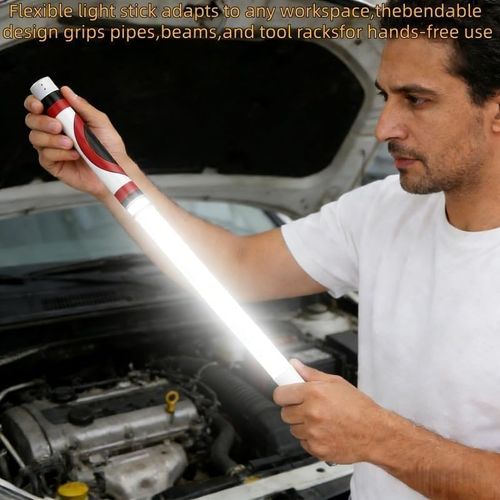 Flexible LED Flashlight Stick, 27" Bendable Mechanic Light,Work Light with High-Lumen LED,3 Brightness Modes, Rechargeable Flexible Light for Mechanics,Car Repairs, Inspections