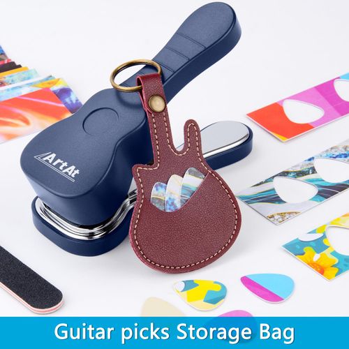 Guitar Pick Punch Kit – Bass Guitar Picks Puncher With 15 Pick Strips Medium Guitar Pick Maker Punch Kit Unique Guitar Lovers Gifts