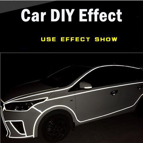 5 Pack Reflective Tape Outdoor Safety Warning Lighting Sticker Waterproof Bike Reflector Tape for Bicycle Bike Car Motorcycle DIY Rim Decoration (5 Color)