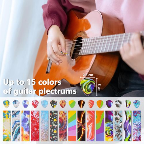 Guitar Pick Punch Kit – Bass Guitar Picks Puncher With 15 Pick Strips Medium Guitar Pick Maker Punch Kit Unique Guitar Lovers Gifts