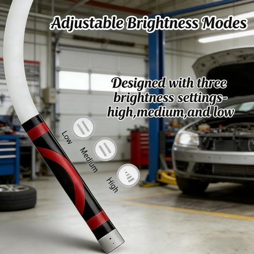 Flexible LED Flashlight Stick, 27" Bendable Mechanic Light,Work Light with High-Lumen LED,3 Brightness Modes, Rechargeable Flexible Light for Mechanics,Car Repairs, Inspections