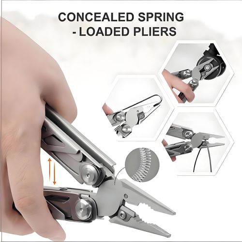Multitool, 16-in-1 Stainless Steel Multi Tool Pliers with Self-Locking, Pocket Knife, Nylon Sheath, Professional (EDC) Multi-Tool for Survival, Camping and Hunting, Hiking, Gifts for Men