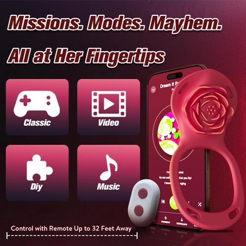 Wearable App & Remote Control Vibrator for Women, Quiet Wearable Panty Massager with Adjustable Strap, Hands-Free Personal Wellness Device, Rechargeable Adult Couples Accessory