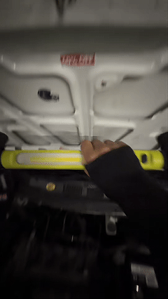 Under Hood Work Light Bar, 3000LM LED Magnetic Light Bar with Hooks, 5200mAh Cordless Rechargeable Hood Light Fathers Day Dad Gifts for Men/Mechanic/Car Repairing/Garage-Gree