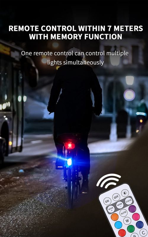 4-Piece Led Anti-Collision Lights with Remote Control, Multi-Color Warning Signal Lights for Motorcycles, PVC Circuit Board
