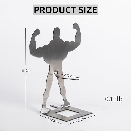 4 PCS Funny BBQ Stand Muscle Man Hot Dog Holder | Reusable Stainless Steel Hotdog and Sausage Stand | Portable Hot Dog Roaster | Barbecue Grill Accessories | Funny Birthday Gifts for Men