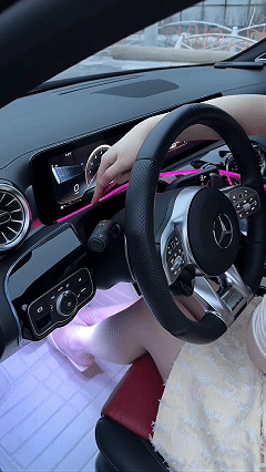 Interior Car LED Strip Lights APP Control, 5 in 1 RGB 16 Million Colors Ambient Lighting Kit with 236 inches Fiber Optic, Music Mode Inside Car Lighting Decorations