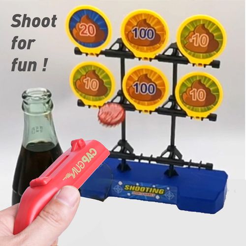Beer Bottle Opener Gag Gifts Cap Gun Bottle Opener Fun Practical Tool For Beer Enthusiasts Suitable For Camping Festivals College Gatherings Pool Parties (1, Red)