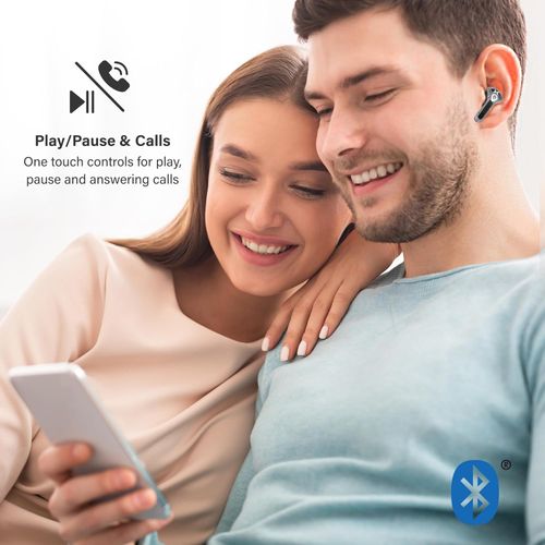 Bluetooth Wireless Earbuds with LED Display Charging Case, True Wireless Stereo, 3 Hour Playtime on 1 Hour Charge, 240 Hour Standby Time, 200mAh USB-C Rechargeable Case, Bluetooth 5.3