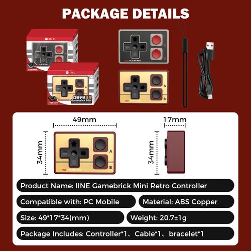 Mini Controller for iPhone/iPad/Android, Portable Wireless Controller for TikTok Scrolling, E-book Page Turning, Music Control, PPT Clicker, Selfie Shutter, with Wrist Strap