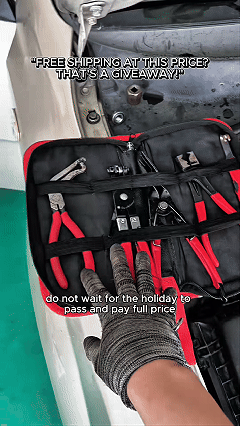 5PCS Automotive Electrical Disconnect Pliers Kit with Storage Case, High-Carbon Steel Connector Separator, Hose Clamp & Trim Clip Removal Tools, Professional Set for Auto Repair & Maintenance