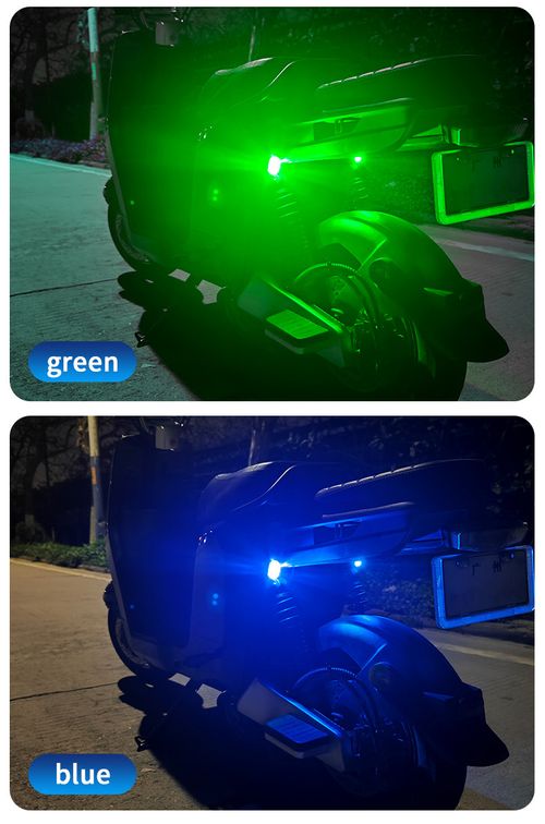 4-Piece Led Anti-Collision Lights with Remote Control, Multi-Color Warning Signal Lights for Motorcycles, PVC Circuit Board