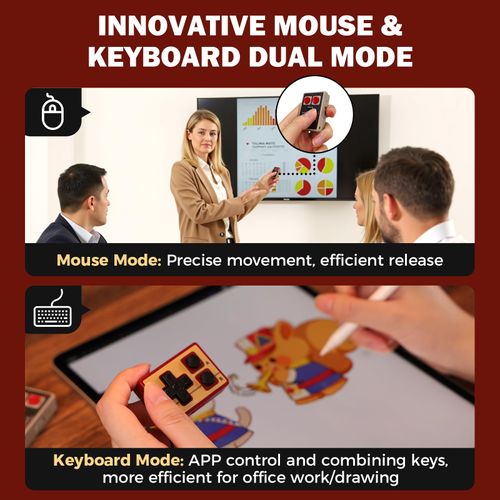 Mini Controller for iPhone/iPad/Android, Portable Wireless Controller for TikTok Scrolling, E-book Page Turning, Music Control, PPT Clicker, Selfie Shutter, with Wrist Strap