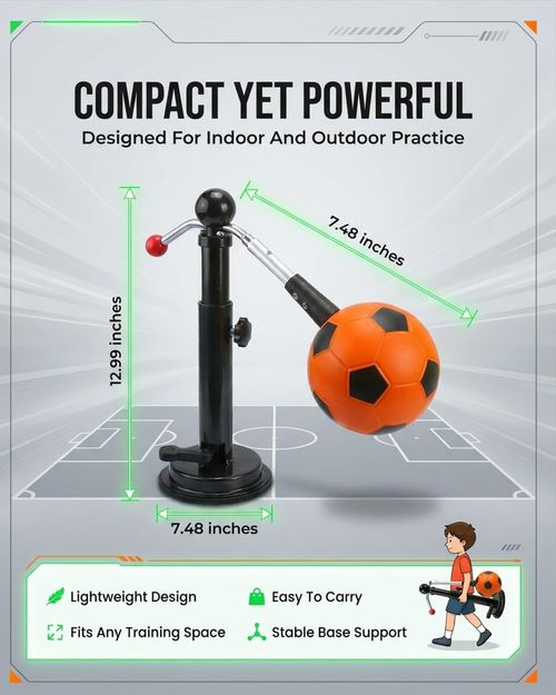 360 Soccer Trainer Solo Practice Equipment Adjustable Waist Belt Elastic Cord Ball Control Dribbling Passing Shooting Touch Training Aid Youth Kids Teens Adults