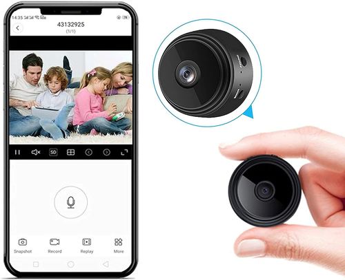 Small Camera Spy Camera WiFi Home Security Camera Mini Hidden Camera Video Recorder Night Vision Live Feed Playback Phone App Control Nanny Cam Pet Camera