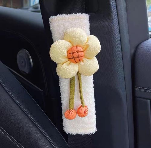 Car Seat Belt Cover Stocking Stuffers Cute Creative Toy Flower Cloud Duck Safety Seatbelt Shoulder Pad Auto Accessory Neck Cushion Protector Seatbelt Shoulder Protector Nice Gift