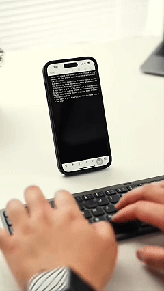 Foldable Bluetooth Keyboard with Touchpad - Portable Wireless Keyboard with Holder, Rechargeable Full Size Ultra Slim Pocket Folding Keyboards for Android Windows iOS Tablet & Laptop