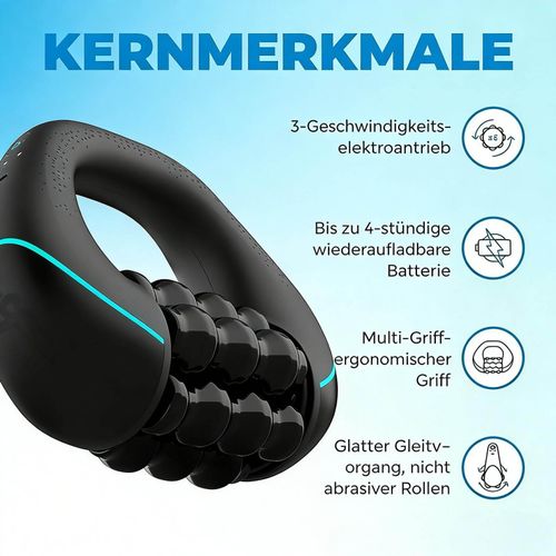 Electric Handheld Rolling Massager - Percussive Massager, Targeting Knots with Precision Deeply Relieve Muscle Soreness, 3 Levels 24 Massage Buttons for Gentle Heat Application