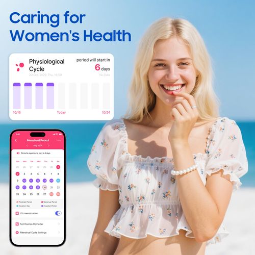 Smart Ring Health Tracker for Men Women, Sleep Stress Exercise Health Monitoring, IP68 Waterproof, Long Battery Life, No Subscription, iOS Android Compatible