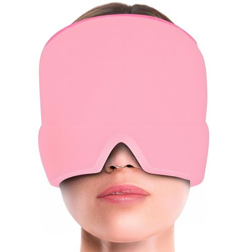 Headache Relief Cap, Migraine Ice Pack Mask Products, Women Cooling Gel Hat, Face Cold Compress Head Wrap for Her Stress. Great Birthday Gift for Mom, Sister, Grandma, Girlfriend, & Teacher