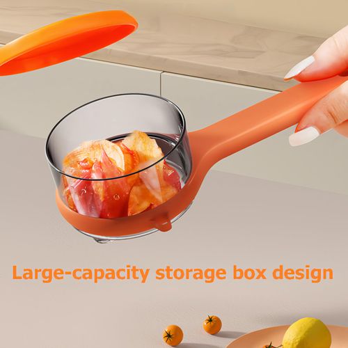 Peeling Knife With Storage Box, Fruit And Vegetable Peeler With Container, Double-Sided Stainless Steel Multi-Function Peeler For Home Kitchen