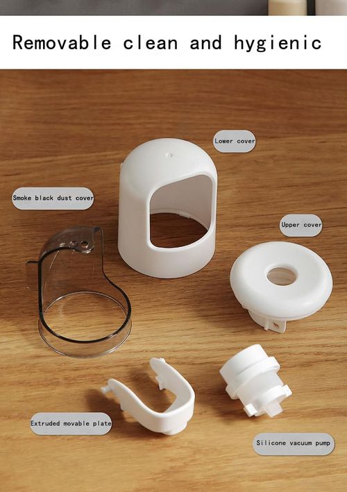 Toothpaste Dispenser Wall Mounted Bathroom Automatic Toothpaste Squeezer,Visualization of Toothpaste Flow Rate(White&Transparent)