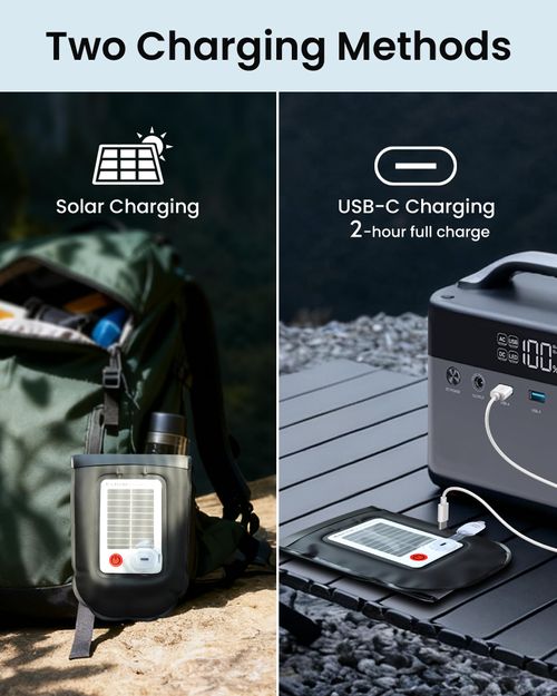 26" Inflatable Solar Camping Lantern,Magnetic LED Tube Light with USB-C 1800mAh Phone Charger,IP66 Waterproof TPU Tent Light for Hurricane Emergency,Backpacking & Off-Grid Survival