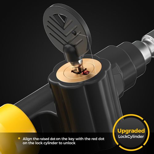 Upgraded Car Steering Wheel Lock Anti-Theft Device, Steering Wheel Locks for Car SUV, Easy Installation, Rubber Protection, Extendable Universal Security Device