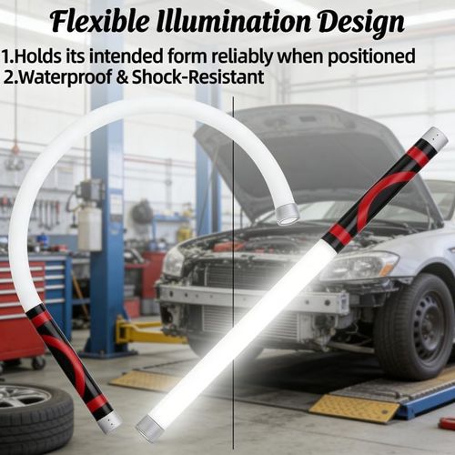 Flexible LED Flashlight Stick, 27" Bendable Mechanic Light,Work Light with High-Lumen LED,3 Brightness Modes, Rechargeable Flexible Light for Mechanics,Car Repairs, Inspections