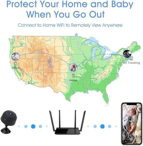 Small Camera Spy Camera WiFi Home Security Camera Mini Hidden Camera Video Recorder Night Vision Live Feed Playback Phone App Control Nanny Cam Pet Camera