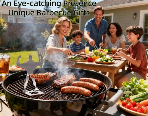 4 PCS Funny BBQ Stand Muscle Man Hot Dog Holder | Reusable Stainless Steel Hotdog and Sausage Stand | Portable Hot Dog Roaster | Barbecue Grill Accessories | Funny Birthday Gifts for Men