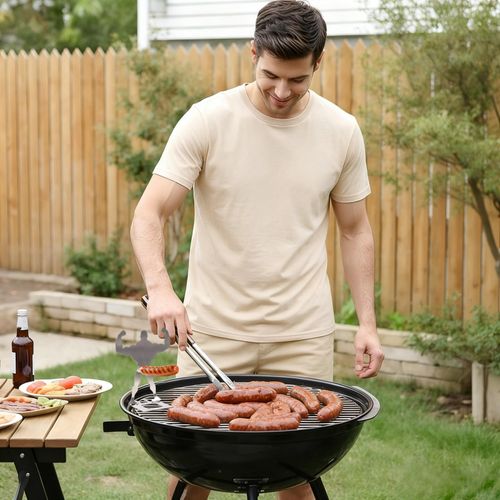 4 PCS Funny BBQ Stand Muscle Man Hot Dog Holder | Reusable Stainless Steel Hotdog and Sausage Stand | Portable Hot Dog Roaster | Barbecue Grill Accessories | Funny Birthday Gifts for Men