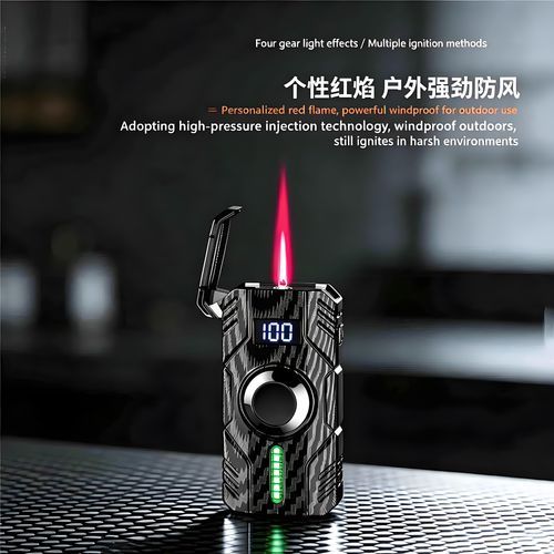 Outdoor Windproof Lighter: Adjustable Flame, Transparent Fuel Tank, Durable Alloy Body—Ideal for Hiking, Camping, and BBQ