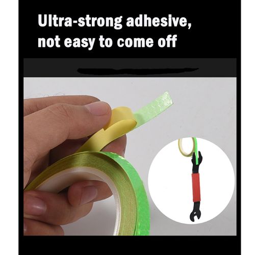 5 Pack Reflective Tape Outdoor Safety Warning Lighting Sticker Waterproof Bike Reflector Tape for Bicycle Bike Car Motorcycle DIY Rim Decoration (5 Color)